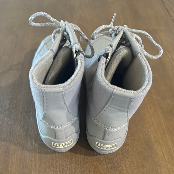 Sperry Saltwater Wool Gray Water Resistant Duck Boot 9 - Picture 4 of 5
